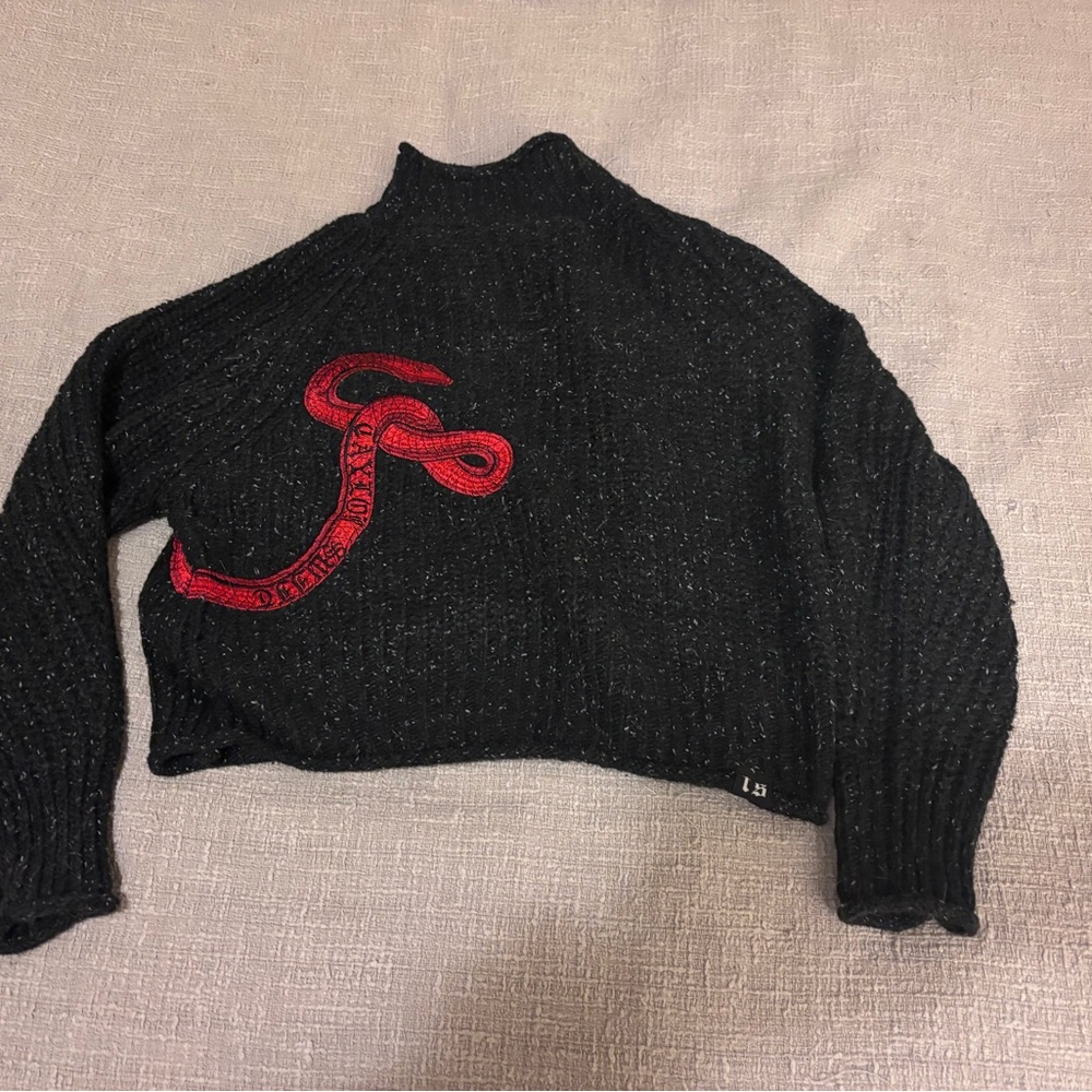 Reputation Mockneck Cropped Sweater